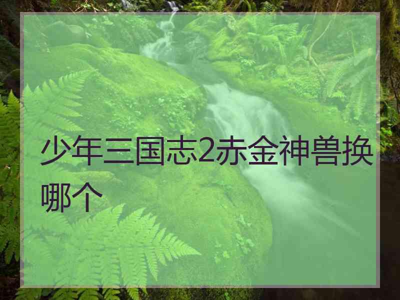 少年三国志2赤金神兽换哪个