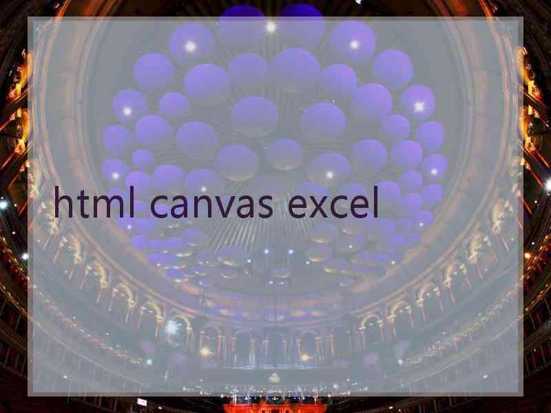 html canvas excel
