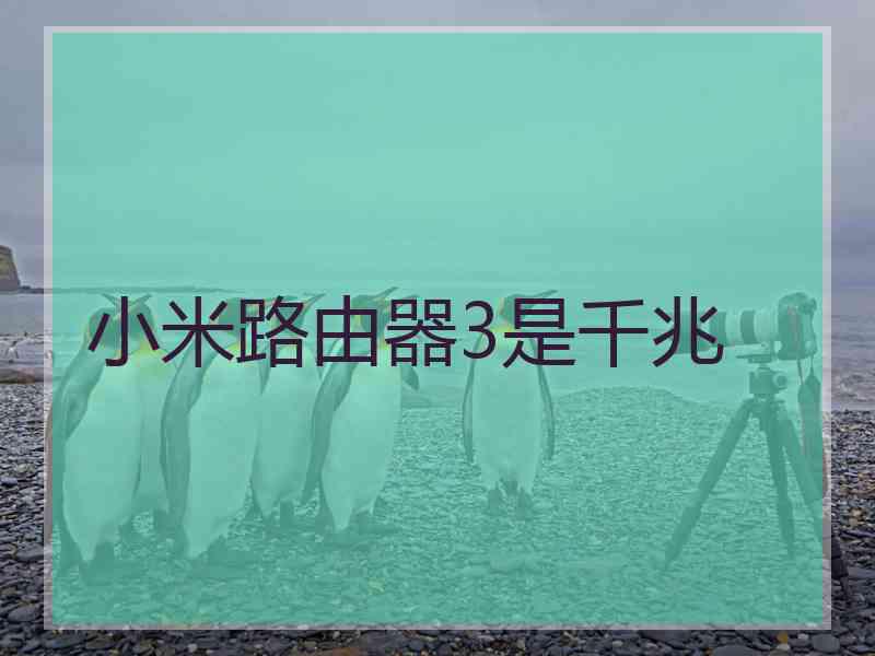 小米路由器3是千兆