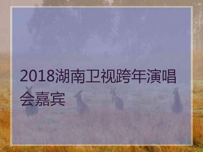 2018湖南卫视跨年演唱会嘉宾