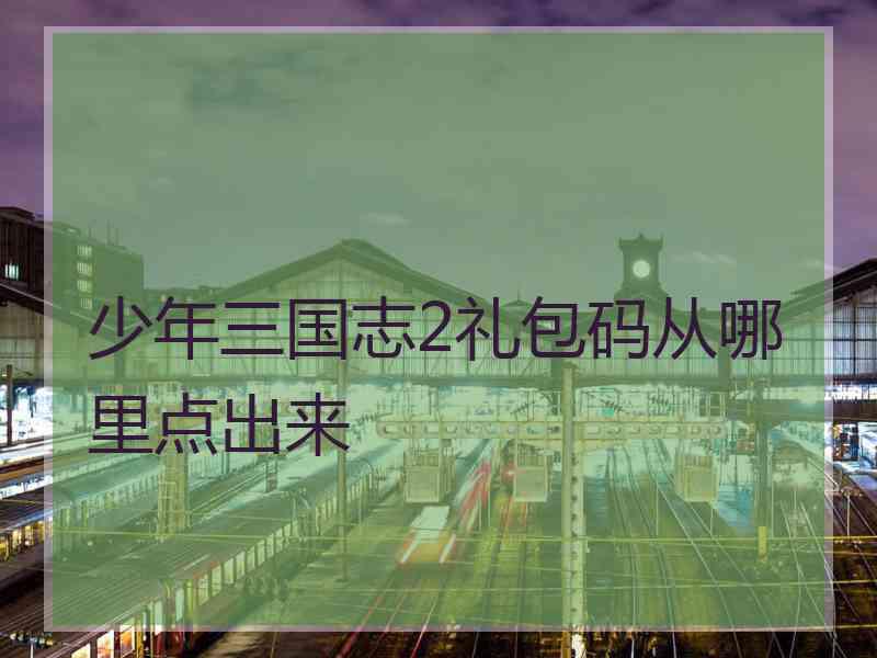 少年三国志2礼包码从哪里点出来