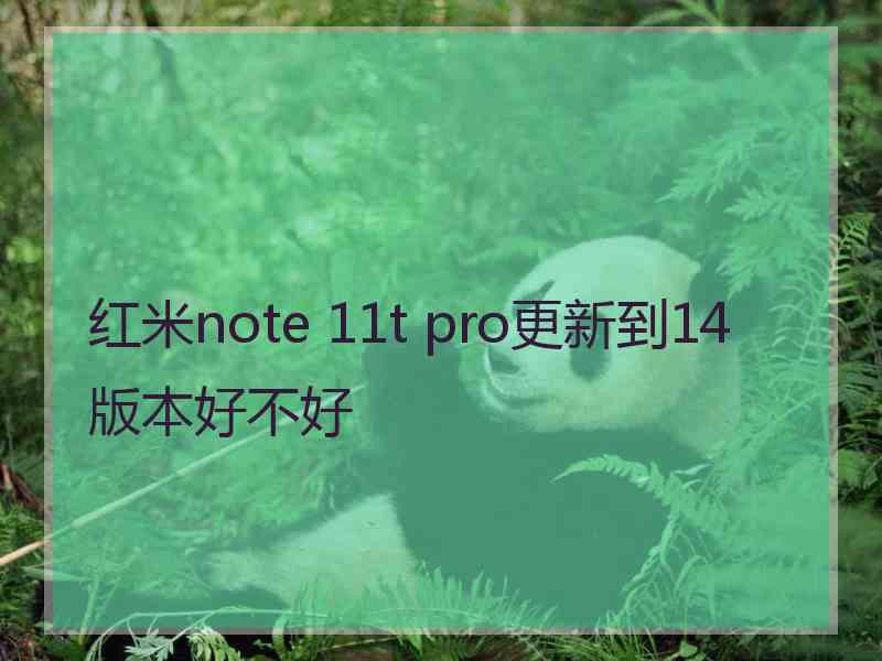 红米note 11t pro更新到14版本好不好