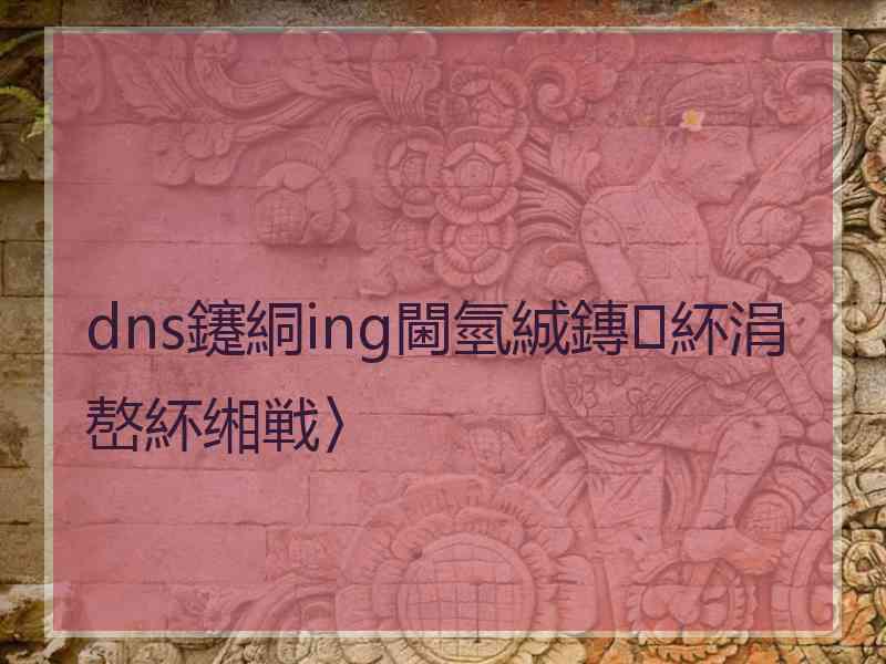 dns鑳絧ing閫氫絾鏄紑涓嶅紑缃戦〉