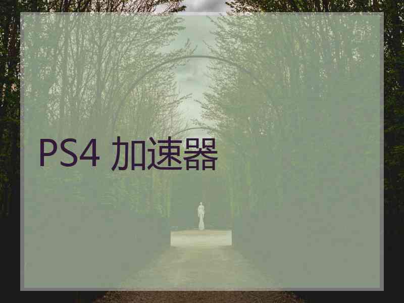 PS4 加速器