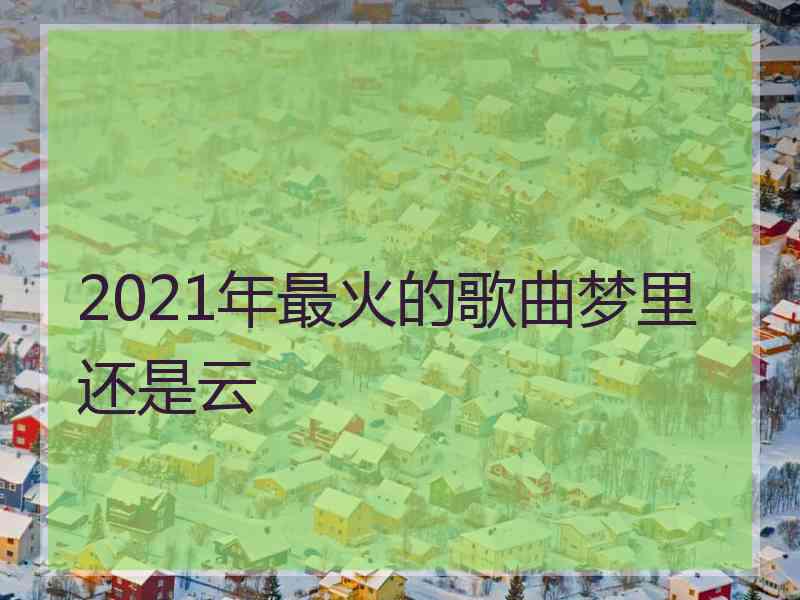 2021年最火的歌曲梦里还是云