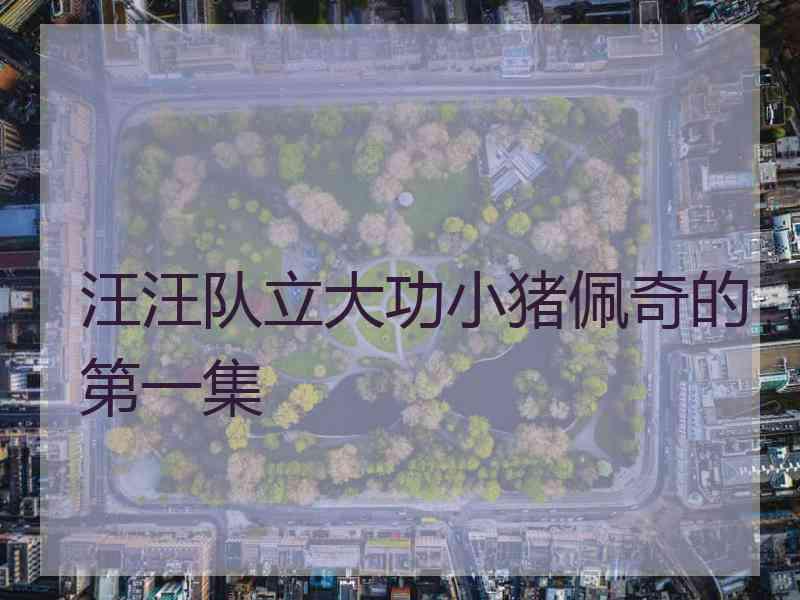 汪汪队立大功小猪佩奇的第一集