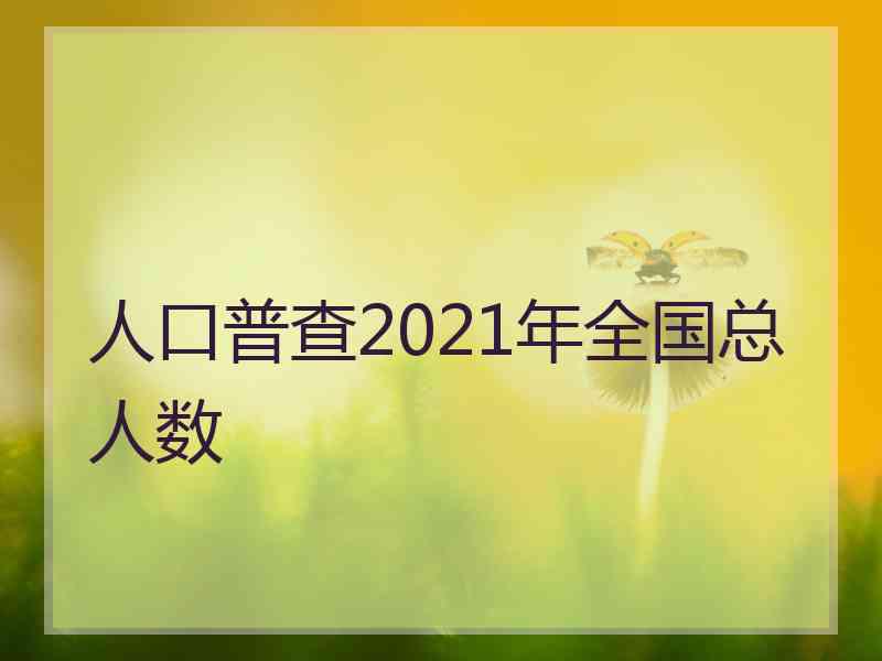 人口普查2021年全国总人数