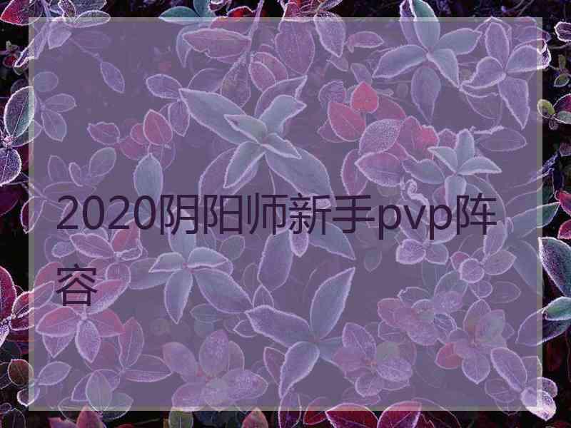2020阴阳师新手pvp阵容