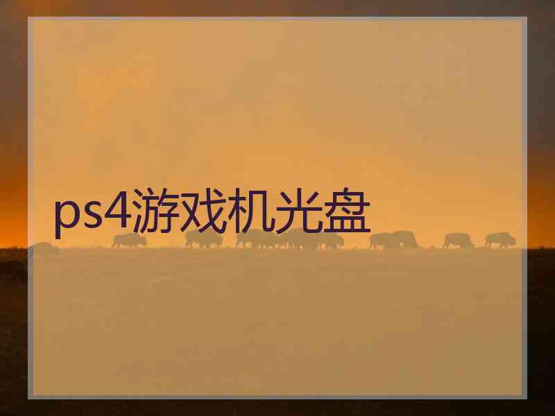 ps4游戏机光盘