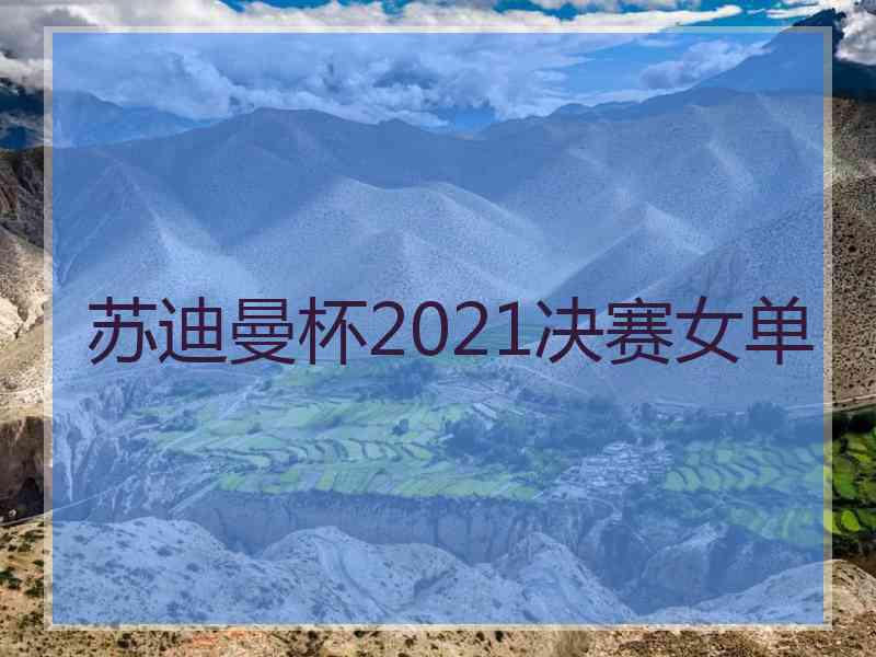 苏迪曼杯2021决赛女单