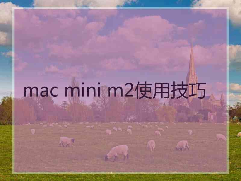 mac mini m2使用技巧