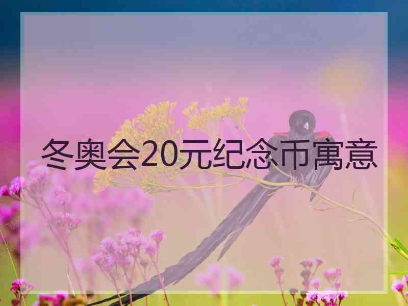 冬奥会20元纪念币寓意