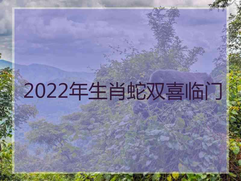 2022年生肖蛇双喜临门