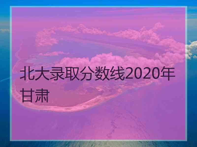 北大录取分数线2020年甘肃