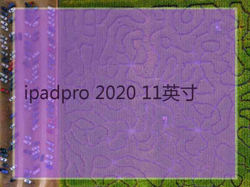 ipadpro 2020 11英寸