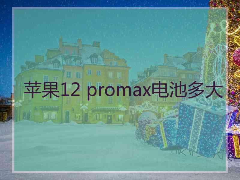苹果12 promax电池多大
