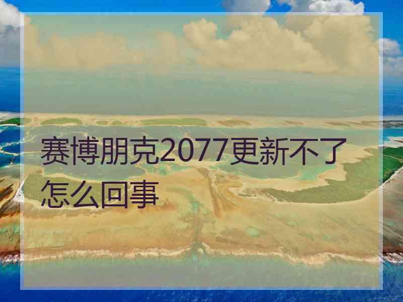 赛博朋克2077更新不了怎么回事