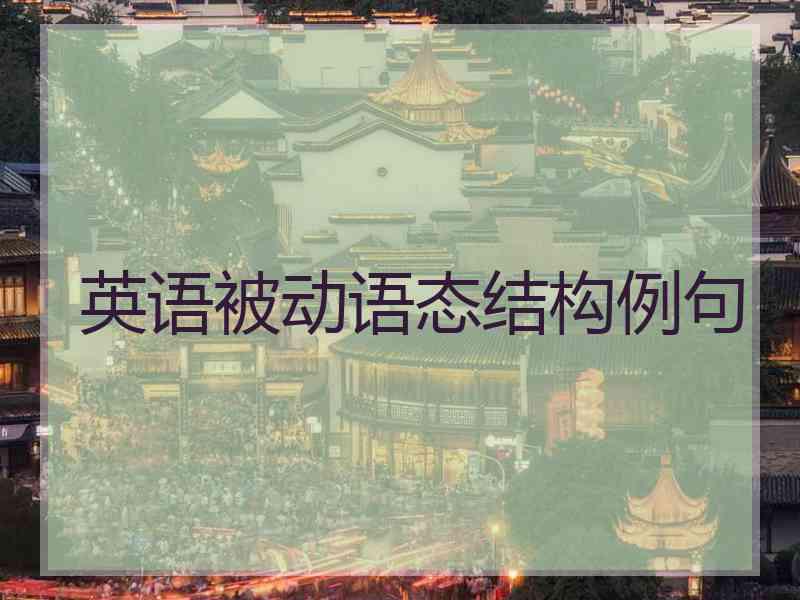 英语被动语态结构例句