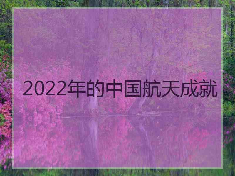 2022年的中国航天成就