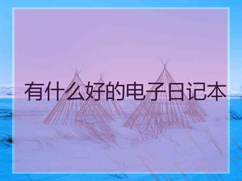 有什么好的电子日记本