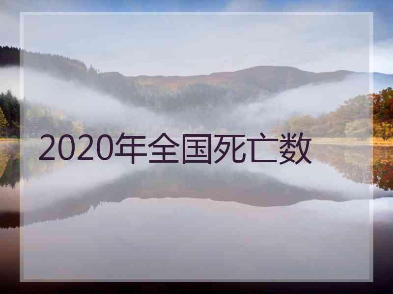 2020年全国死亡数
