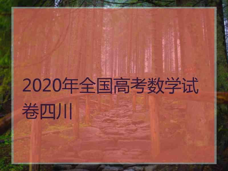 2020年全国高考数学试卷四川