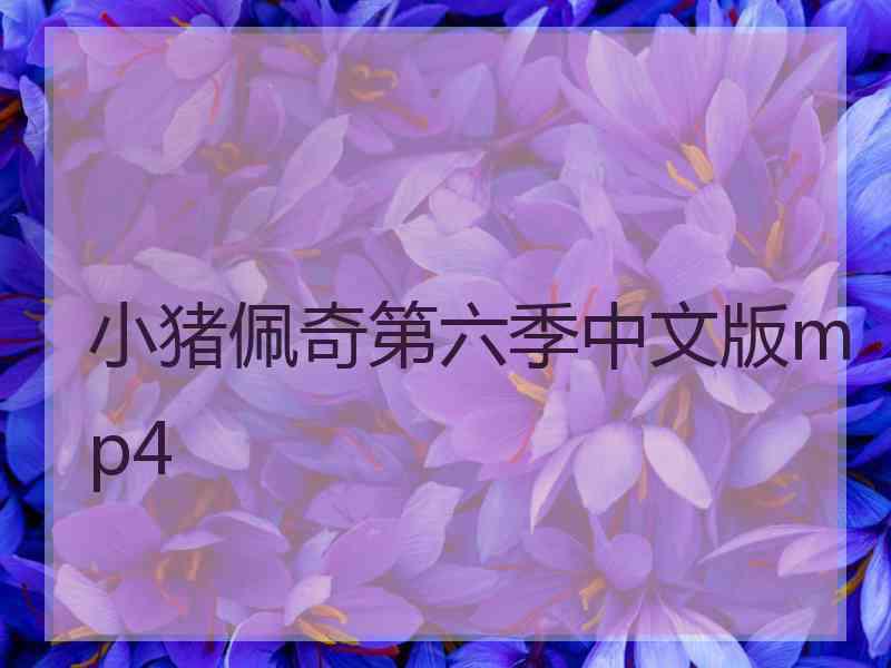 小猪佩奇第六季中文版mp4