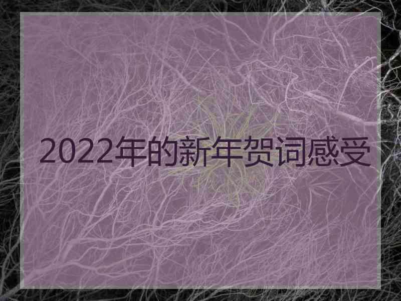 2022年的新年贺词感受