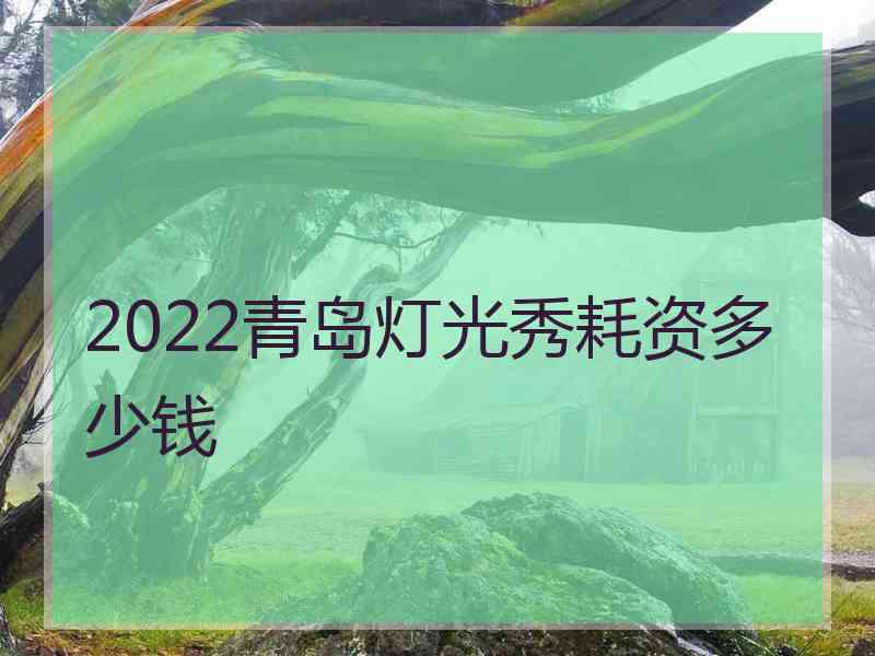 2022青岛灯光秀耗资多少钱