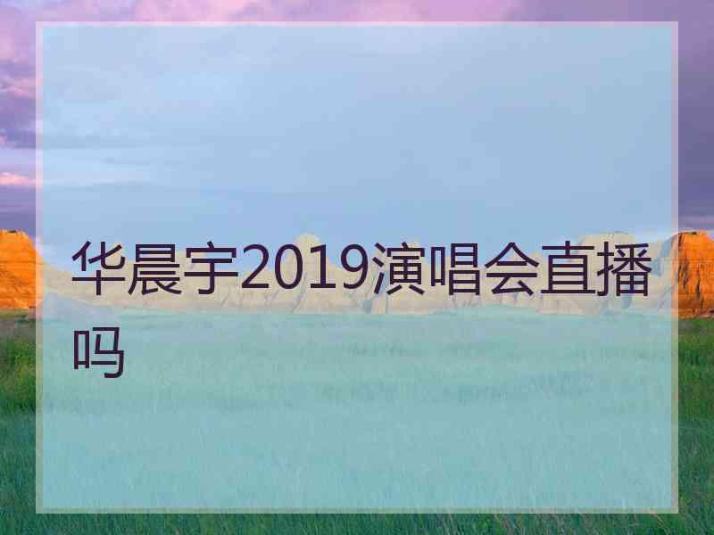 华晨宇2019演唱会直播吗