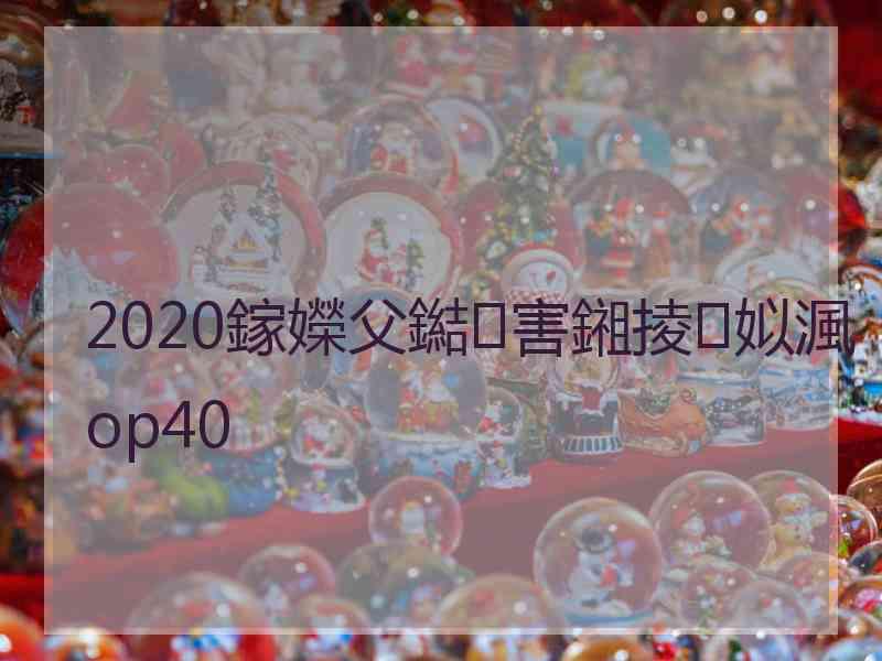 2020鎵嬫父鐑害鎺掕姒渢op40
