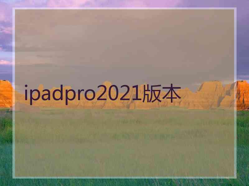 ipadpro2021版本