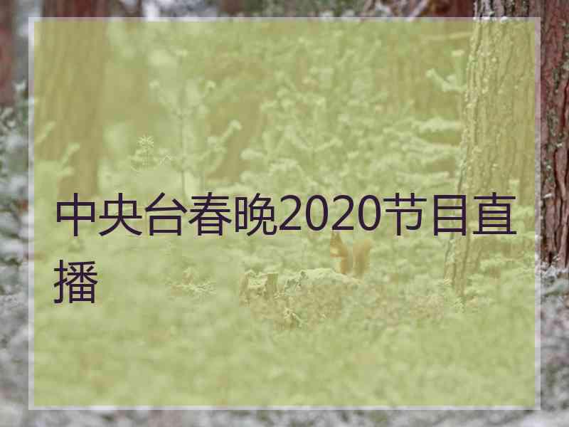 中央台春晚2020节目直播