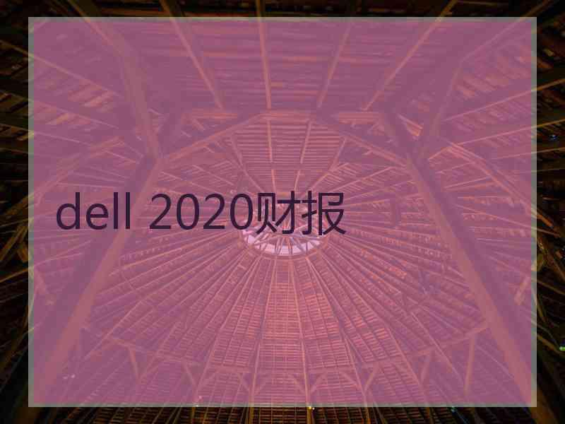 dell 2020财报