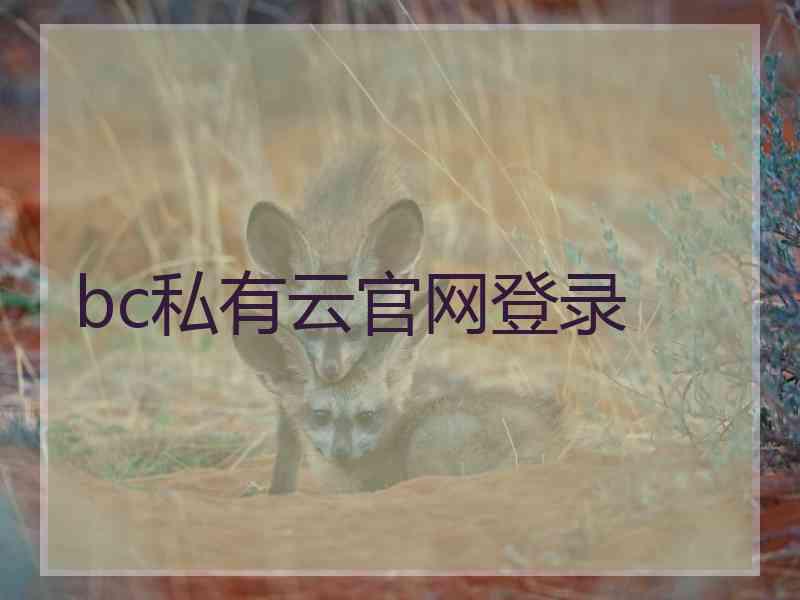 bc私有云官网登录