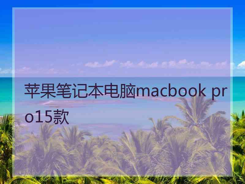 苹果笔记本电脑macbook pro15款