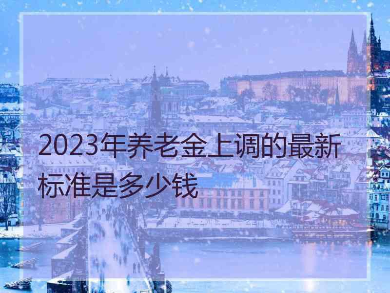 2023年养老金上调的最新标准是多少钱