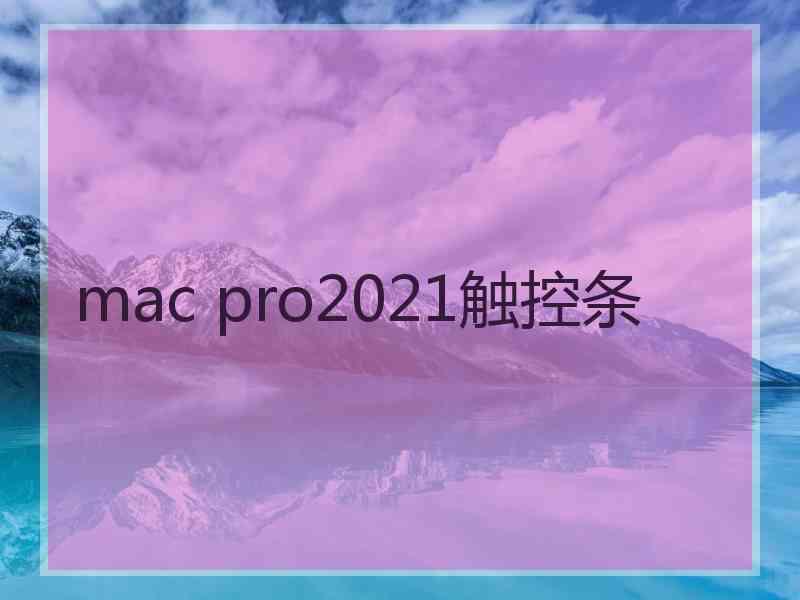 mac pro2021触控条