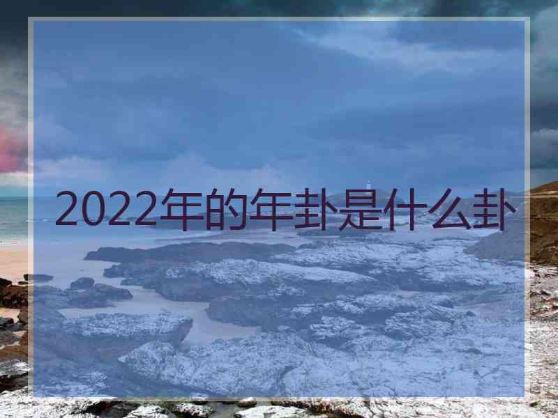 2022年的年卦是什么卦