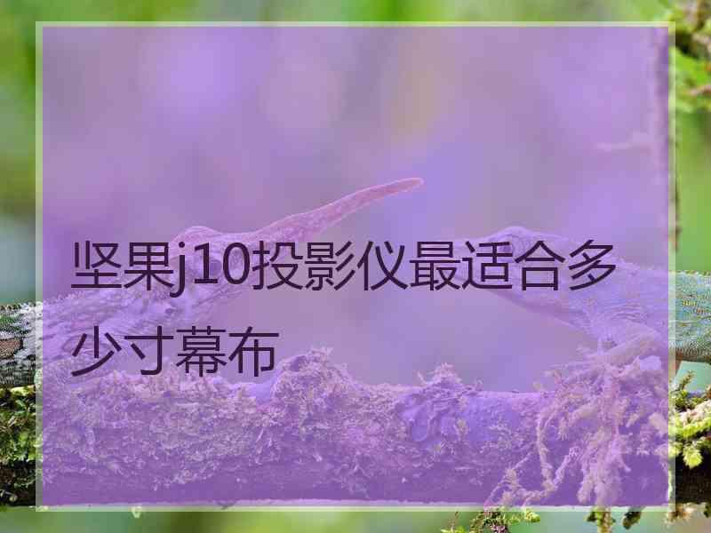 坚果j10投影仪最适合多少寸幕布