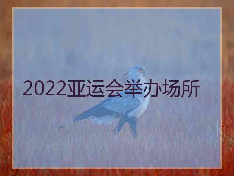 2022亚运会举办场所