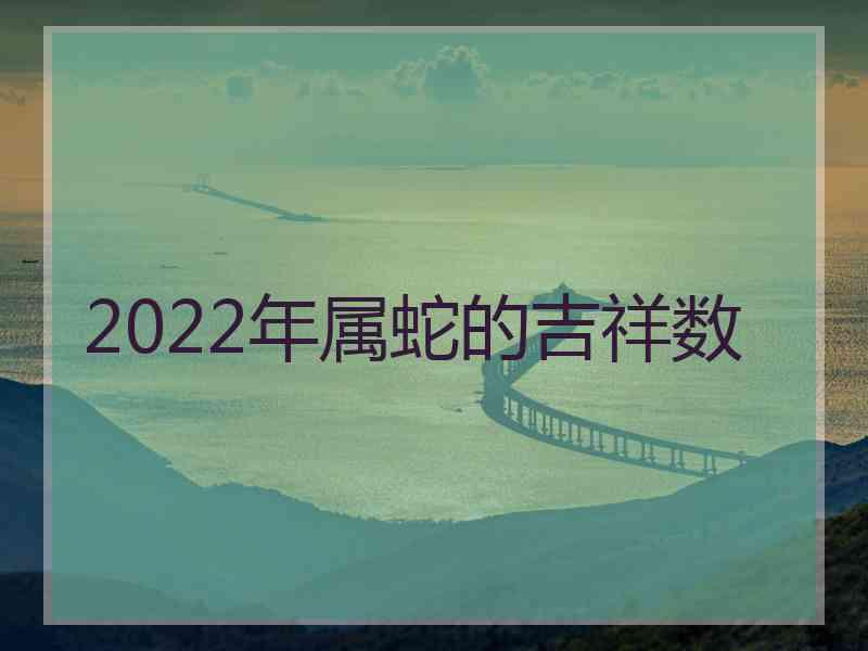 2022年属蛇的吉祥数