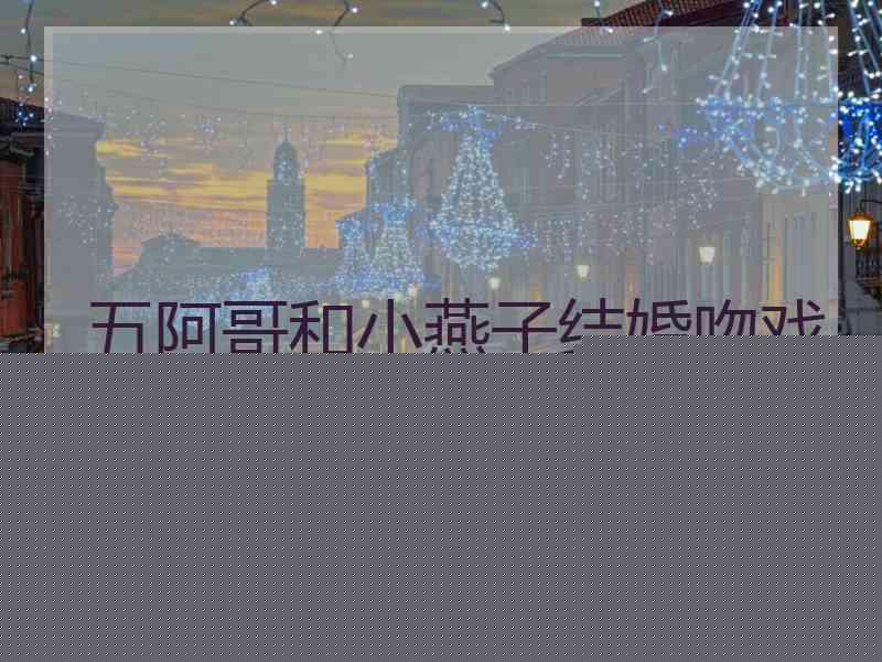 五阿哥和小燕子结婚吻戏完整版