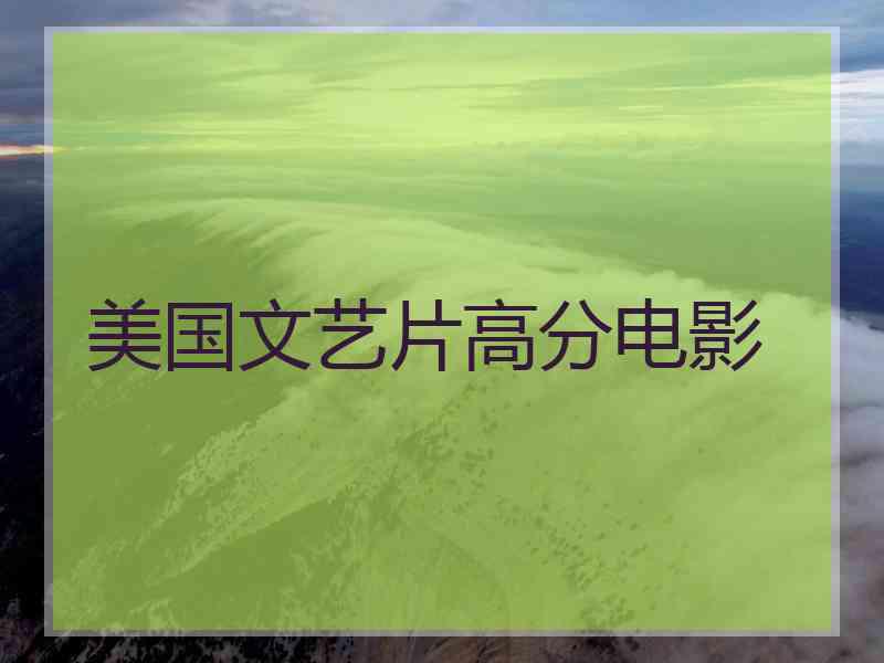 美国文艺片高分电影