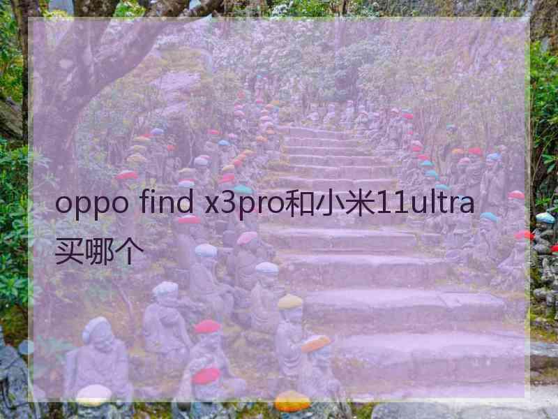 oppo find x3pro和小米11ultra买哪个