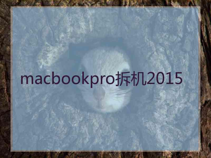 macbookpro拆机2015