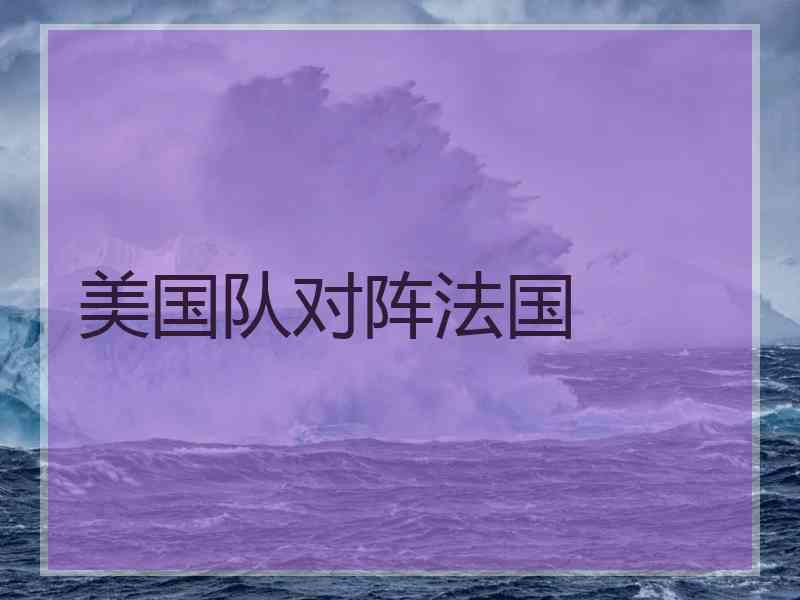 美国队对阵法国