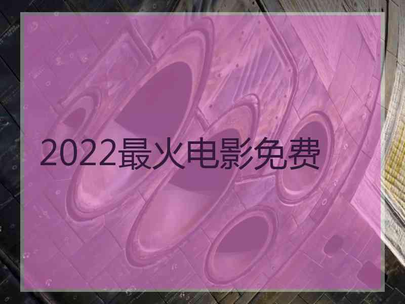 2022最火电影免费