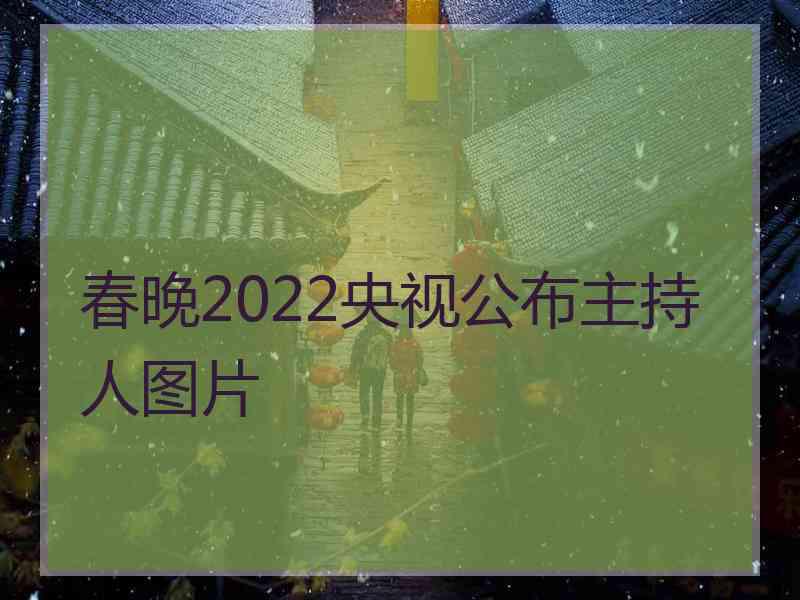 春晚2022央视公布主持人图片