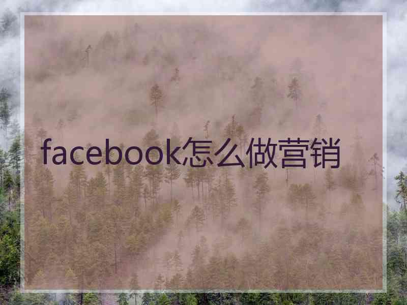 facebook怎么做营销